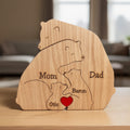 Personalised Wooden Bear Family Puzzle