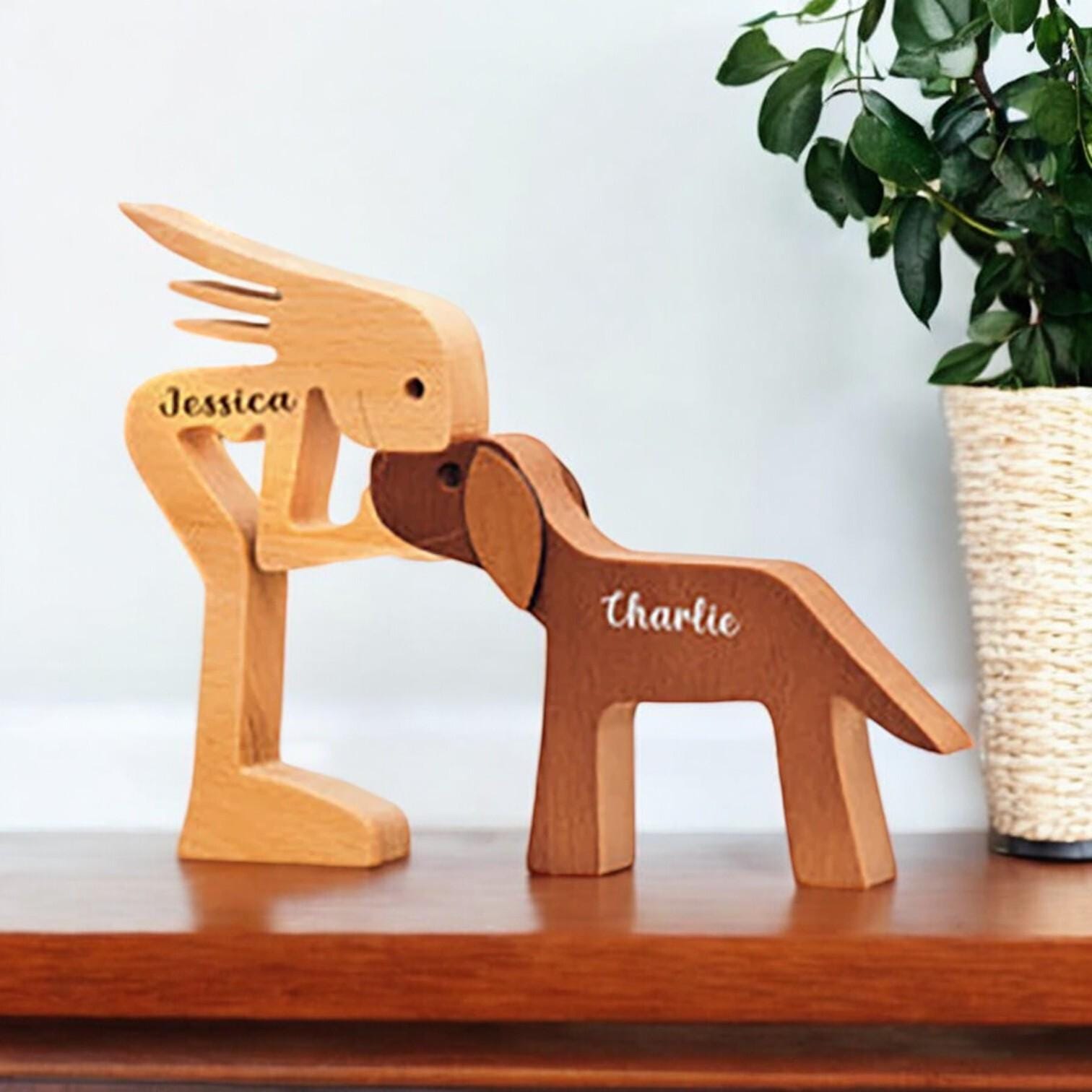 Personalised Woman And Dog Keepsake