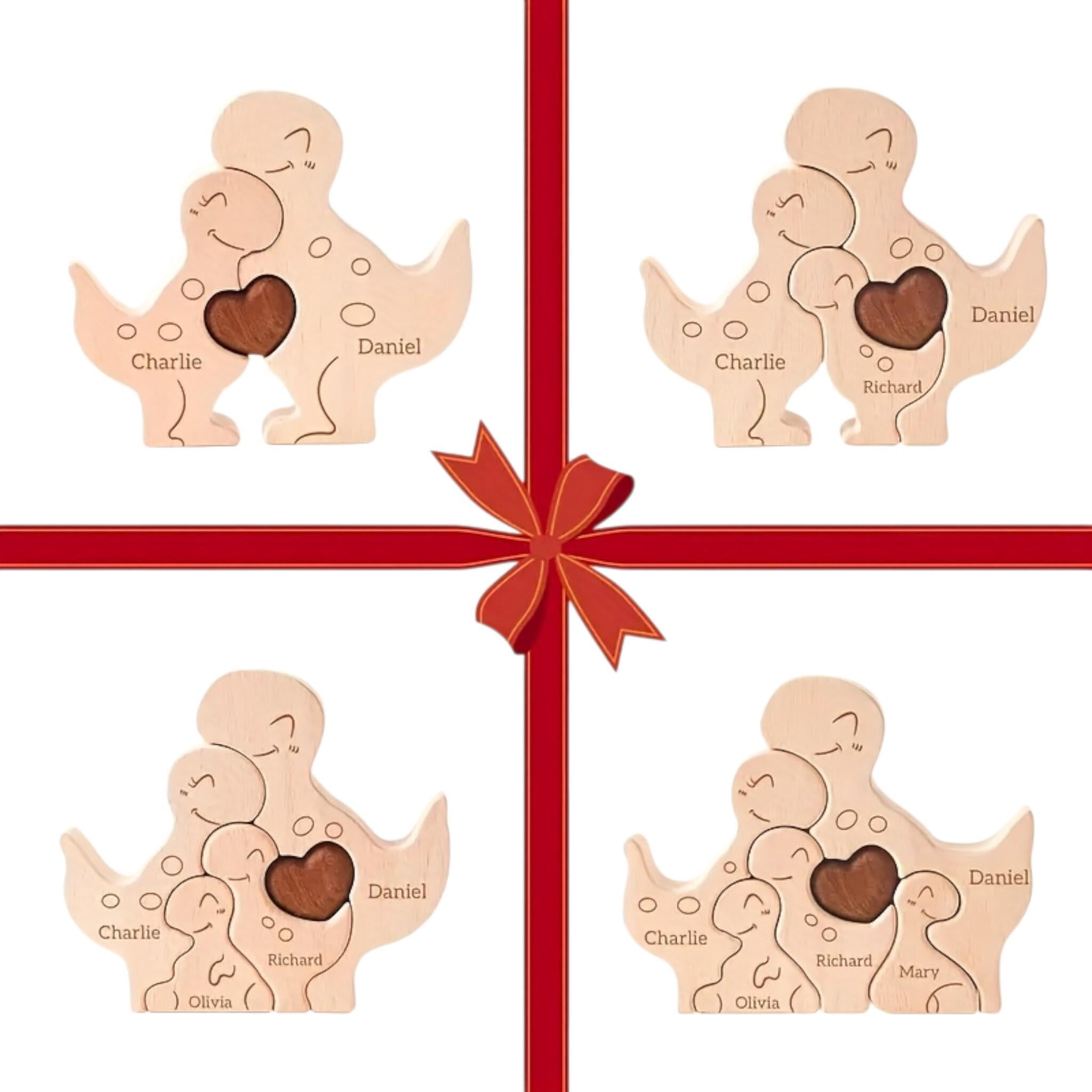 Personalised Dinosaur Family Puzzle